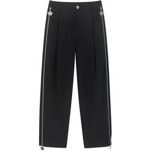 【小花人】bosie伯喜2025春秋季新款西裤男情侣侧拉链直筒休闲裤