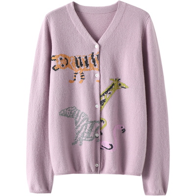 启超高端100%纯山羊绒衫