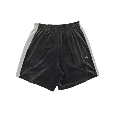 ZUCZUG涤纶丝绒黑色休闲裤短裤