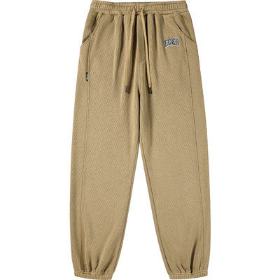 ecko红犀牛束脚加绒保暖刺绣卫裤