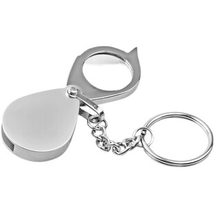 放大镜高清10倍鉴定专用可折叠儿童扩大镜邮票钱币字画用钥匙扣