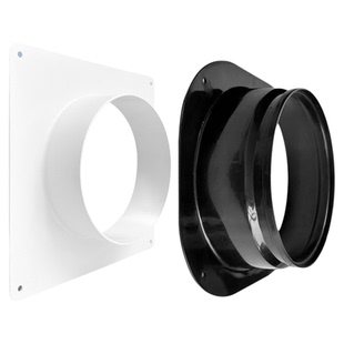 塑料方转圆平板法兰接头通风管道变径中央空调出风口天圆地方接口