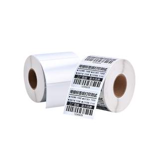 亚银标签纸条码打印贴纸哑银不干胶标签PET打印贴纸耐可打印可手写耐高温防水防酒精防油撕不烂银色定制印刷