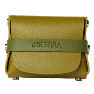 便携多特瑞精油收纳包PU材质牛油果绿色小巧可装入15ml精油瓶3支