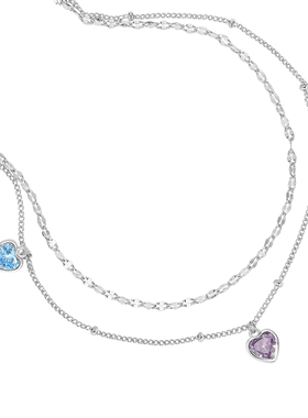 DODOGOGO多巴胺爱心双层锁骨链