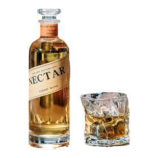 高端红酒葡萄酒瓶果酒瓶空瓶一斤装存酒自酿专用瓶高颜值分装瓶