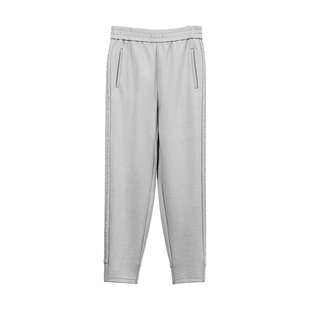 HONRN/红人灰色长裤子修身显瘦束脚运动休闲裤女春秋HH33OK815