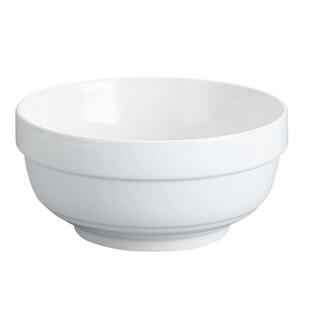 4.5678英寸护边碗家用陶瓷面碗简约碗圆形泡面碗纯白碗微波炉餐具