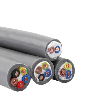 国标高柔性拖链电缆线TRVV2345芯机器人耐折弯耐磨坦克链编码器线