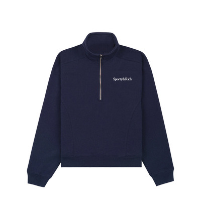 [明星同款]Sporty&Rich Tennis系列男女同款网球美式立领拉链卫衣