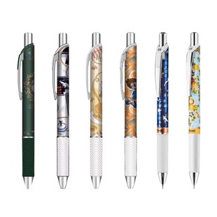 日本Pentel派通联名限定款数码小丸子像素银魂哈利波特友禅不二家锦鲤速干中性笔BLN75考试黑色按动水笔0.5mm