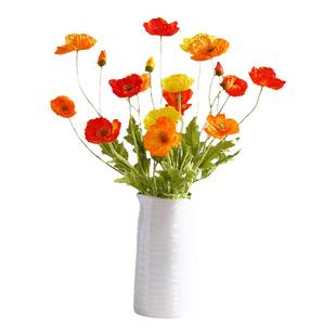 知根 仿真花 虞美人小清新花 田园风格家居装饰花绢花假花摆设花