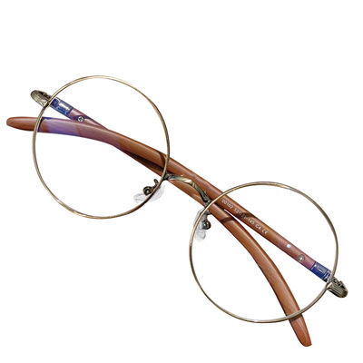 黑色复古圆框日系文艺眼镜方圆脸