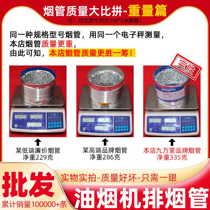 160厨房抽油烟机排烟管吸烟机配件大全铝箔烟管出风口伸缩排气管