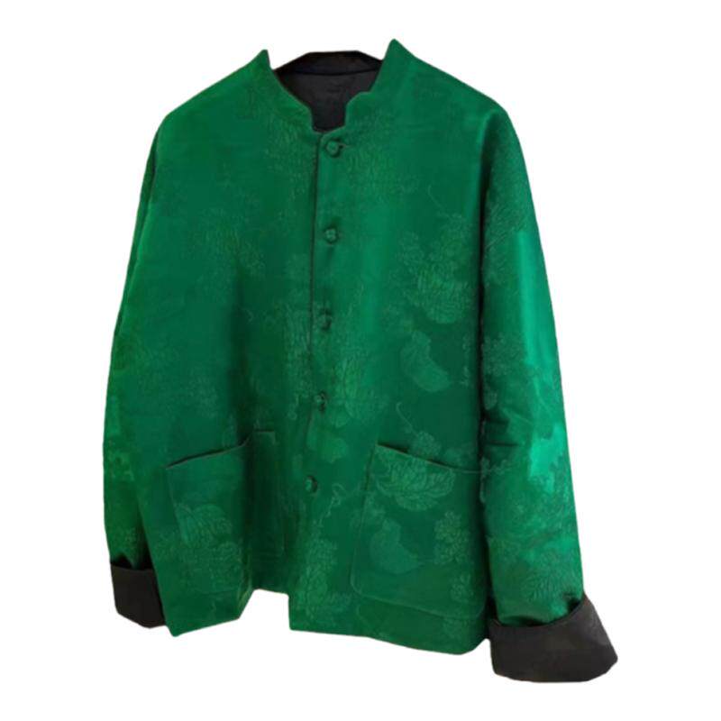 真丝桑蚕丝2023秋冬棉服唐装外套
