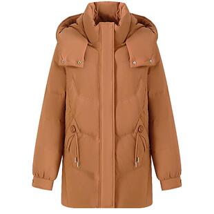 南极人冬装保暖妈妈款羽绒服休闲加厚气质白鸭绒宽松连帽大码外套