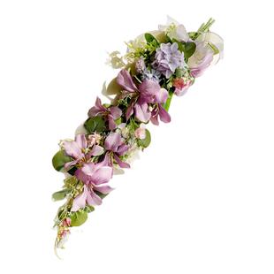 2026高级莫奈风家居挂饰墙上遮丑北欧客厅玄关电视墙面仿真花挂件