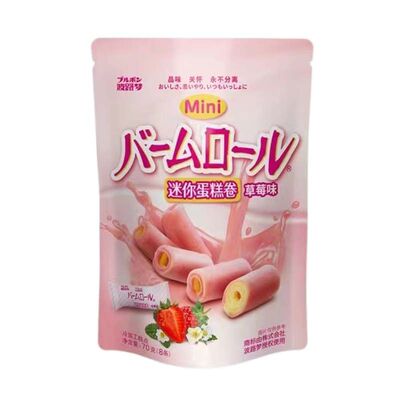 波路梦迷你蛋糕卷70g*10袋巧克力白桃牛奶草莓味户外方便携带早餐
