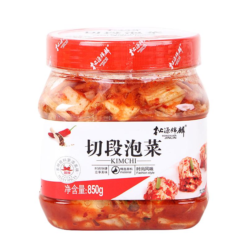 松源锦麟免切段辣白菜微甜开味胃下饭菜咸菜孕妇食品韩国正宗泡菜