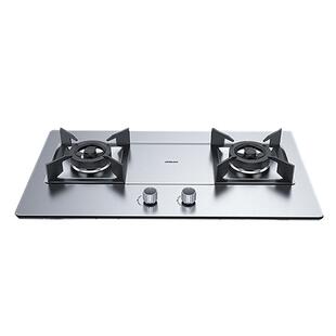 老板37G7A不锈钢防爆双灶大火力天然气炉灶台式家用燃气灶液化气