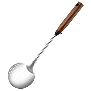 蘑菇铲316不锈钢锅铲食品级304家用炒菜铲子木柄把加厚铁铲炒勺