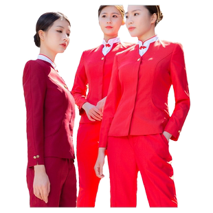 东航空姐制服职业套装女售楼部酒店前台接待工装迎宾珠宝店工作服