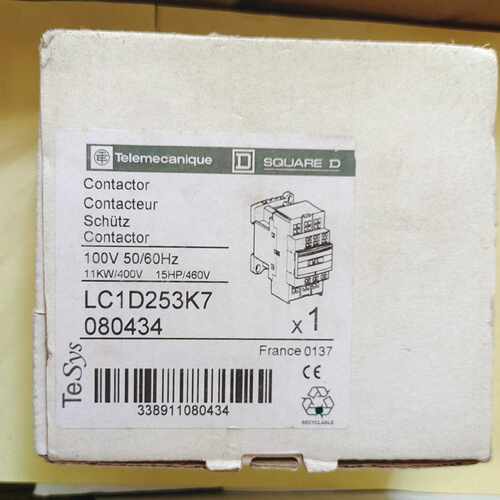 议价接触器LC1D253K7，100V 50/60Hz，1适用