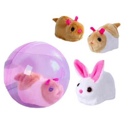 电动小仓鼠学爬玩具益智兔子滚球