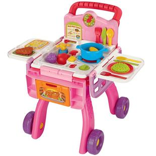 伟易达宝宝迷你小厨房购物车男女孩过家家玩具儿童超市小推车礼物