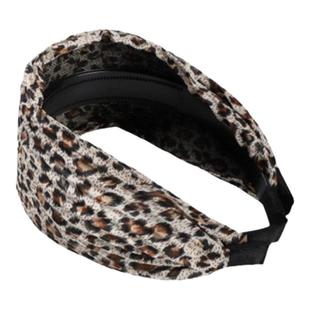 馨帮帮外出百搭宽边压发头箍时尚发卡发带豹纹褶皱带齿洗脸发箍女