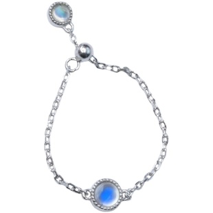 缪媞月光石高光纯银链条戒指女圆梦复古梦想成真系列小众设计轻奢