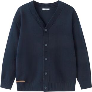 巴拉巴拉男童毛衣大童宽松针织开衫儿童薄款外套2025春装新款童装