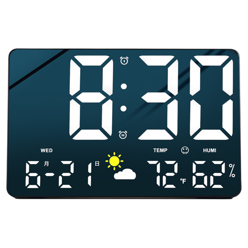 LED电子显示时钟2025新款万年历桌面闹钟多功能数字智能钟表客厅