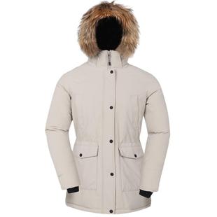 君羽800蓬鹅绒服女中长款极寒加厚保暖冬季工装派克羽绒服女款034