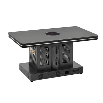 取暖桌茶几一体烤火房大功率电热回风炉圆形长方形家用无烟电暖桌