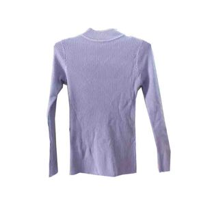 简约姜黄粉香芋紫咖色半高领长袖毛衣打底衫包芯纱显瘦针织上衣女