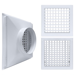 便宜工程款双层百叶出风口中央空调防结露格栅排风新风一体pvc