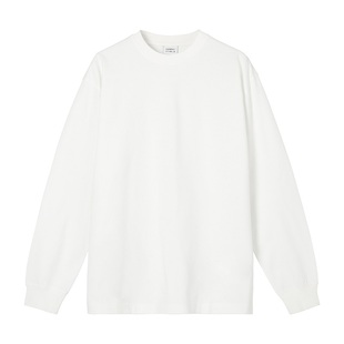 SANBAI 叁佰基础长袖T恤男春秋季纯棉打底衫重磅纯色卫衣宽松上衣