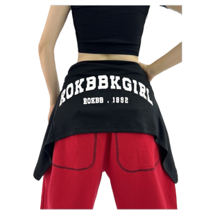 ROKBBK－K/布韩爵士舞小外套系腰jazz外搭两穿街舞上衣短款字母