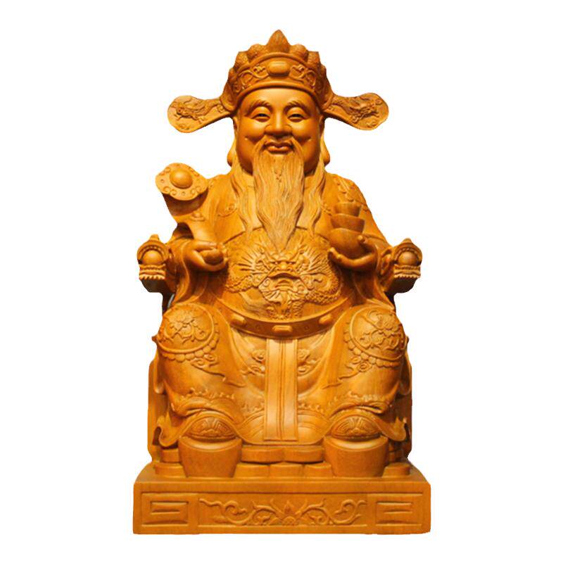 台湾香樟木雕财神爷佛像圆通佛具