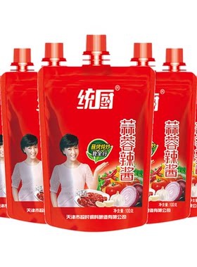 天津统厨蒜蓉辣酱100g*5袋手抓饼