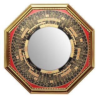 大门八卦镜凸镜家用大门口凹凸镜九宫太极阴阳镜挂件法器家居摆件