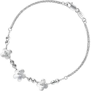 周生生Pt950铂金花仔手链白金手链女款定价49733B