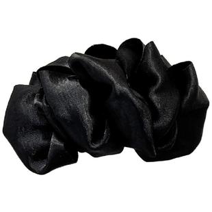 高品质缎面褶皱云朵香蕉夹竖夹女2025新款高级感大发量马尾夹发夹