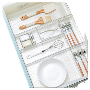 日式厨房抽屉收纳分隔盒内置橱柜餐具刀叉筷子收纳盒分格整理神器