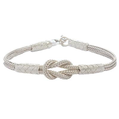 土耳其编织手链99纯银手工银饰品