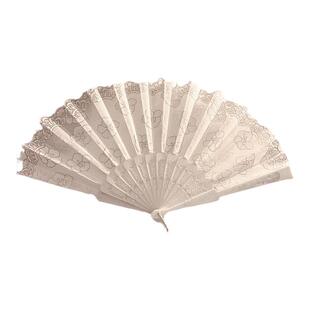 Auramoon.Contain.扇子白色蕾丝樱花折叠舞蹈马面裙女拍照 | 蕴初