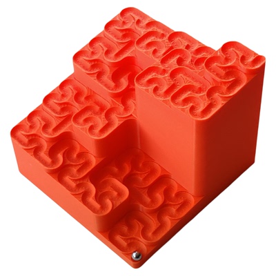 3d打印Hilbert Curve Marble Run希尔伯特曲线弹珠轨道解压玩具