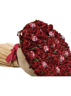 七夕巨型玫瑰花束户外装饰