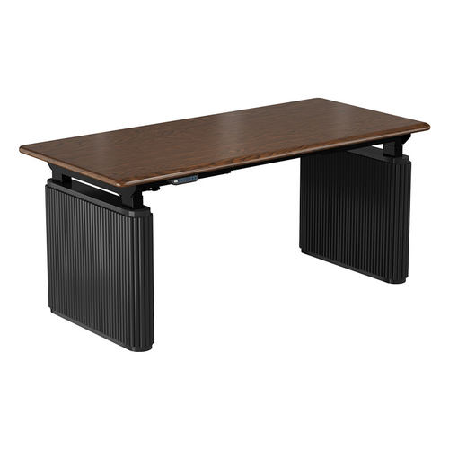 乐歌SE4智能电动升降桌实木黑胡桃木客厅餐桌大板桌办公桌电脑桌